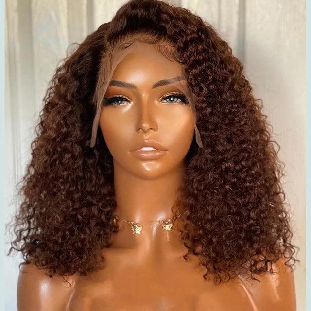 Short Curly Lace Front 100% Human Hair Wig - Anellace Short Curly Lace Front 100% Human Hair Wig - Anellace