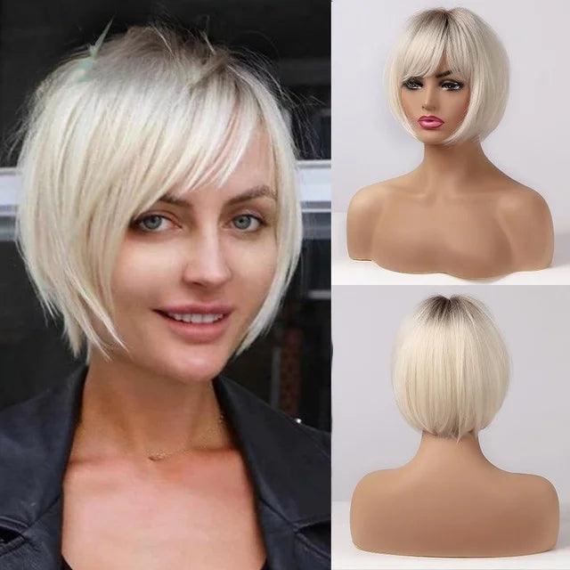 Short Straight Lace Wig - Anellace Short Straight Lace Wig - Anellace