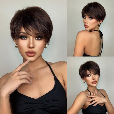 Short Straight Lace Wig - Anellace Short Straight Lace Wig - Anellace