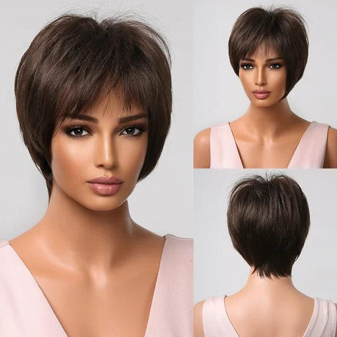 Short Straight Lace Wig - Anellace Short Straight Lace Wig - Anellace