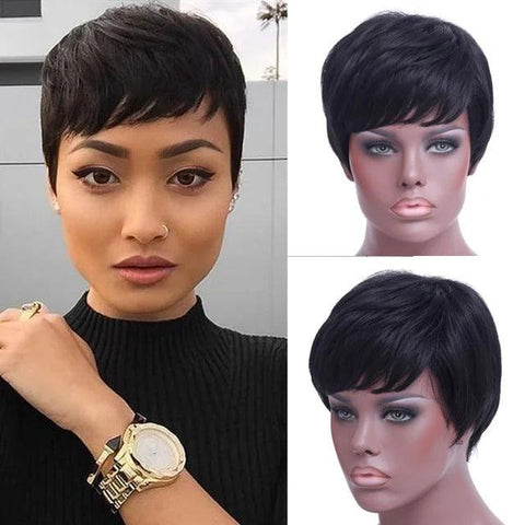 Short Straight Lace Wig - Anellace Short Straight Lace Wig - Anellace