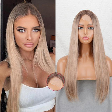 Straight Long Hair Lace Wig - Anellace Straight Long Hair Lace Wig - Anellace