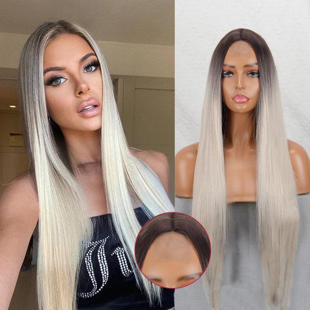 Straight Long Hair Lace Wig - Anellace Straight Long Hair Lace Wig - Anellace
