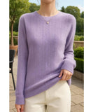 Women's Long Textured Knit Sweater Sophisticated Style | Liara