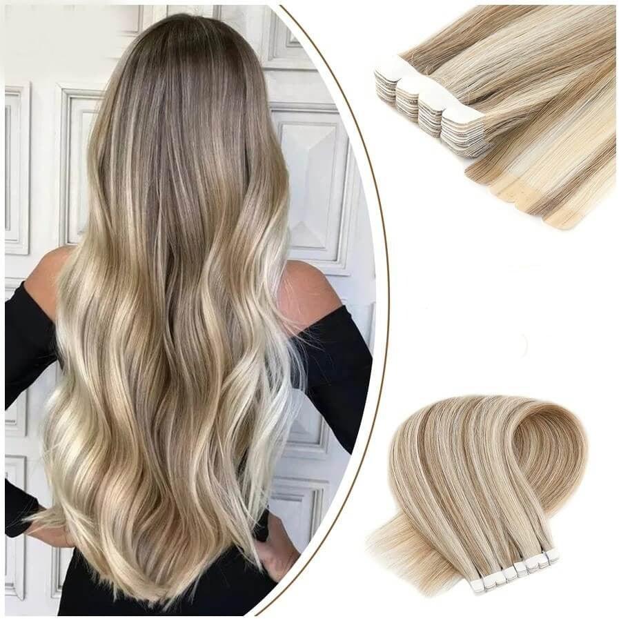 Tape in Hair Extensions 100% Human Hair - Anellace Tape in Hair Extensions 100% Human Hair - Anellace