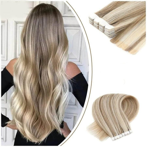 Tape in Hair Extensions 100% Human Hair - Anellace Tape in Hair Extensions 100% Human Hair - Anellace