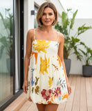Comprar vestido florido curto feminino alças finas estampado flores modelagem soltinha verão barato promoção ZARA