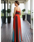 Comprar vestido longo elegante colorido listrado feminino festa casamento formatura barato promoção ZARA