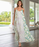 Comprar vestido longo estampado feminino boho tie-dye alças cruzadas modelagem fluida verão barato promoção ZARA