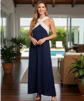 Comprar vestido longo feminino elegante casual alças cruzadas decote costas verão social barato promoção ZARA