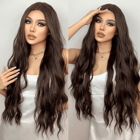 Wavy Human Hair Lace Wig - Anellace Wavy Human Hair Lace Wig - Anellace
