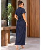 Women's Denim Button-Down Midi Dress | Lae