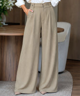 Women's Wide Leg Tailored Pants High Waist Premium Comfort | Lusin