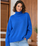 Women's Oversized Turtleneck Sweater with Short Sleeves | Malik