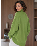 Women's Oversized Turtleneck Sweater with Short Sleeves | Malik