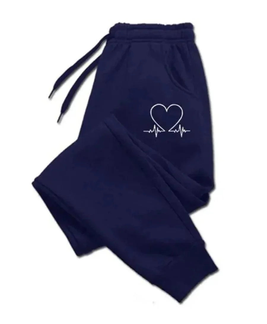Women's fleece-lined sweatpants, relaxed jogger fit with side pockets
