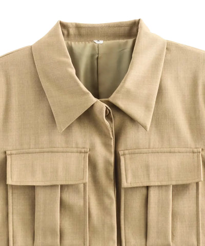 Women’s Linen Blend Cropped Blazer and Tailored Pants Set | Livia