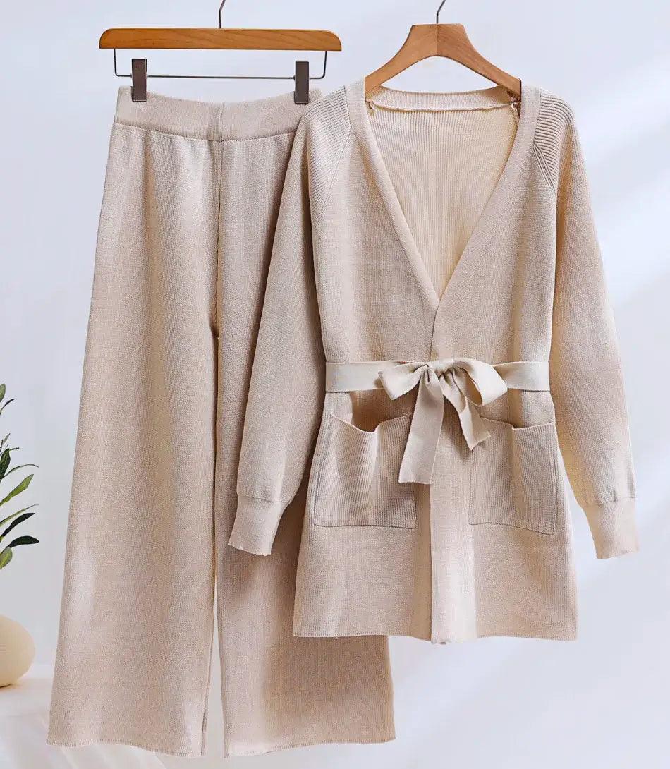 Comprar Conjunto Feminino Tricot Elegante para Trabalho e Eventos Bege ZARA
