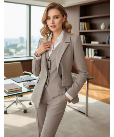 Women's Tailored Three Piece Pantsuit Set | Siean