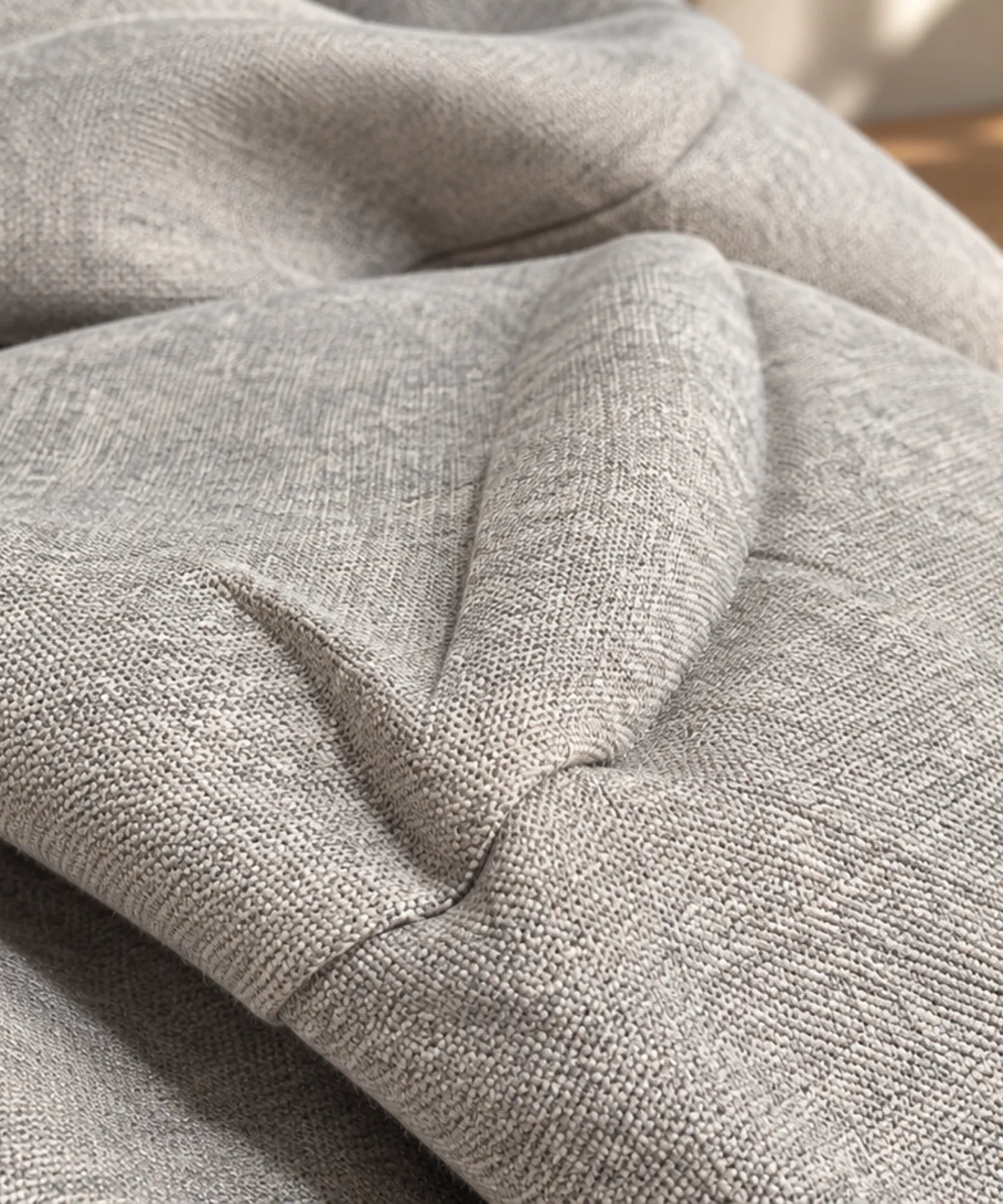 Close up of the polyester fabric texture on the casual blazer