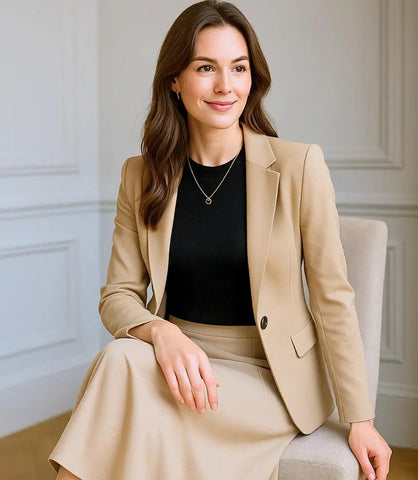 Women's Ribbed Knit High Neck Top with Puff Sleeves | Helen