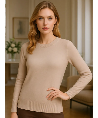Women's Thermal Long Sleeve Brushed Knit Top | Louise