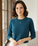 Women’s Wool Cashmere Knit Top Long Sleeve Elegant | Kalif