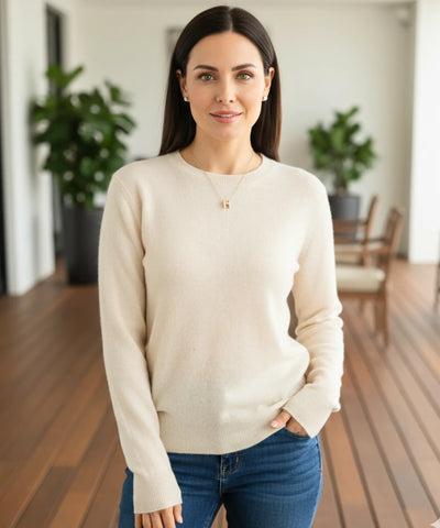 Women’s Wool Cashmere Knit Top Long Sleeve Elegant | Kalif