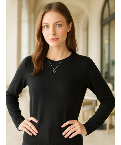 Women’s Wool Cashmere Knit Top Long Sleeve Elegant | Kalif