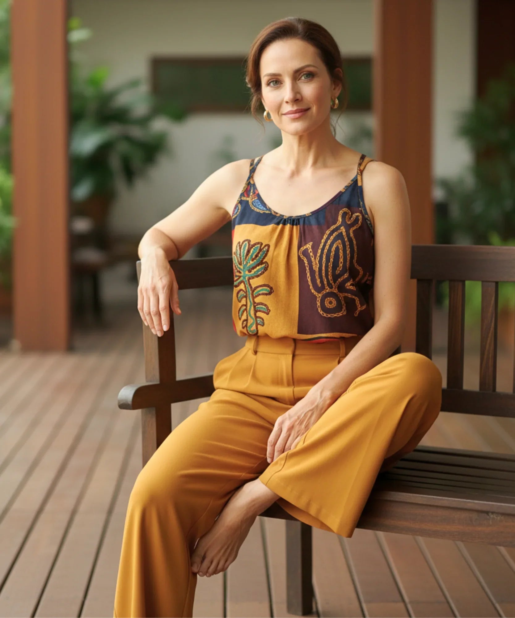 Comprar blusa feminina regata estampada com alças em algodão leve fluida para verão e casual em promoção