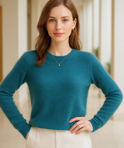 Women's Thick Cashmere Sweater Elegant Knit | Sofih