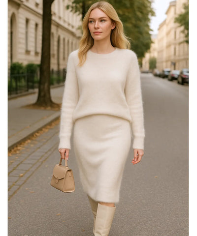 Women's Thick Cashmere Sweater Elegant Knit | Sofih