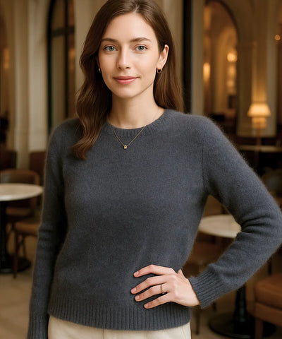 Women's Thick Cashmere Sweater Elegant Knit | Sofih