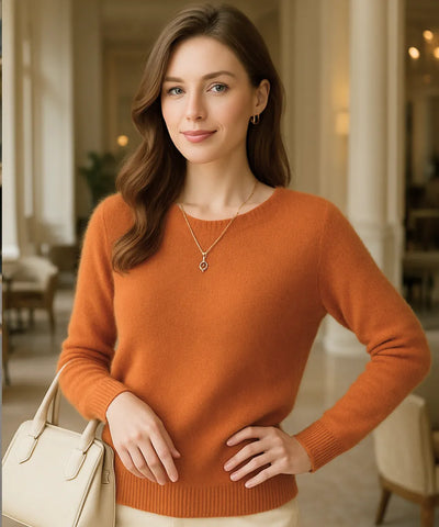 Women's Thick Cashmere Sweater Elegant Knit | Sofih