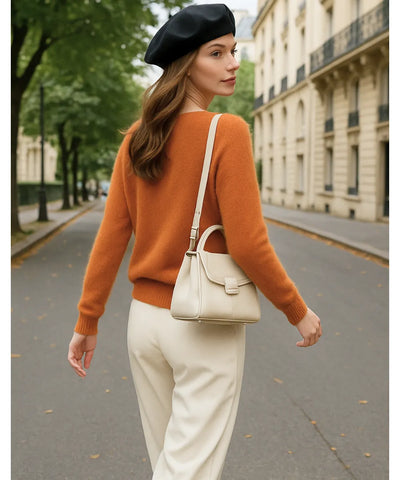 Women's Thick Cashmere Sweater Elegant Knit | Sofih