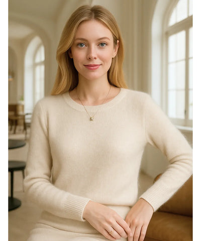 Women's Thick Cashmere Sweater Elegant Knit | Sofih