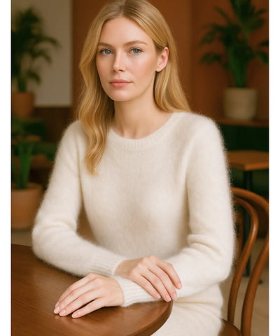 Women's Thick Cashmere Sweater Elegant Knit | Sofih