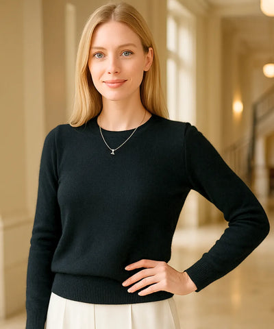 Women's Thick Cashmere Sweater Elegant Knit | Sofih