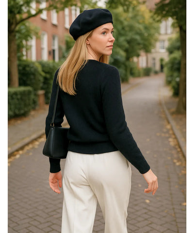 Women's Thick Cashmere Sweater Elegant Knit | Sofih