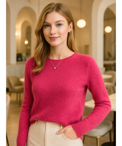 Women's Thick Cashmere Sweater Elegant Knit | Sofih