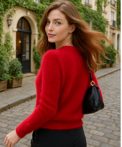 Women's Thick Cashmere Sweater Elegant Knit | Sofih