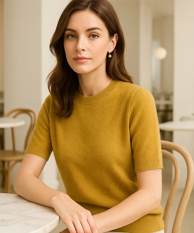 Women’s Modal Knit Short Sleeve Top Elegant | Plime