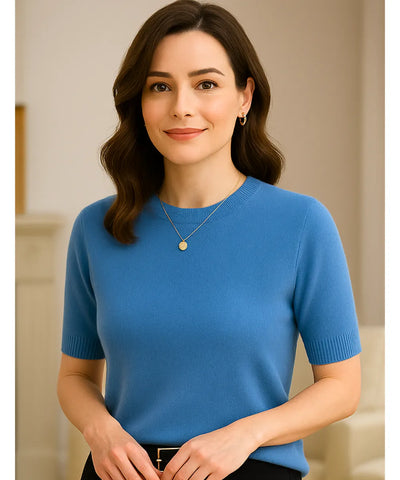 Women’s Modal Knit Short Sleeve Top Elegant | Plime