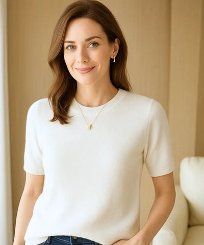 Women’s Modal Knit Short Sleeve Top Elegant | Plime