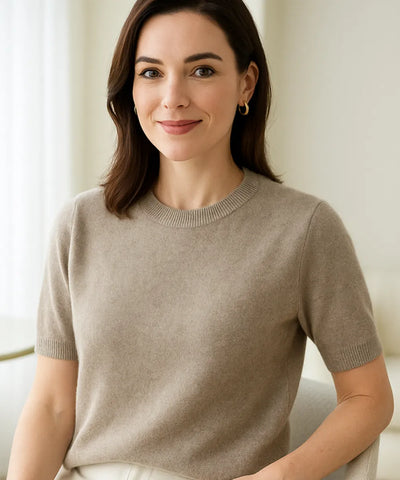 Women’s Modal Knit Short Sleeve Top Elegant | Plime