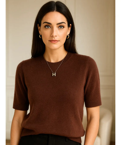 Women’s Modal Knit Short Sleeve Top Elegant | Plime