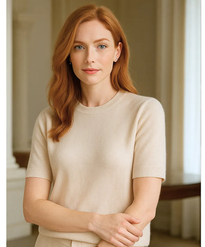 Women’s Modal Knit Short Sleeve Top Elegant | Plime