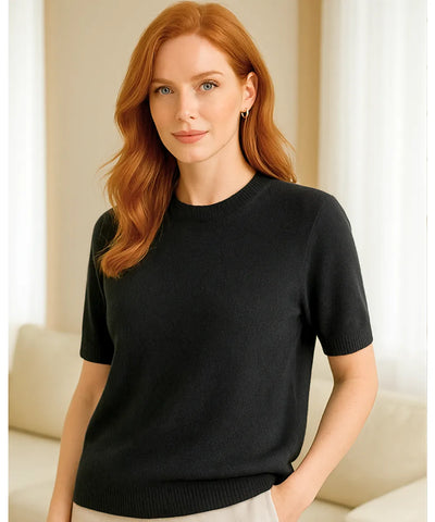 Women’s Modal Knit Short Sleeve Top Elegant | Plime