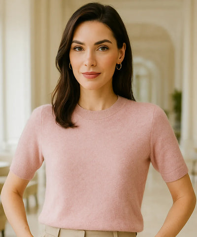 Women’s Modal Knit Short Sleeve Top Elegant | Plime