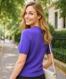 Women’s Modal Knit Short Sleeve Top Elegant | Plime